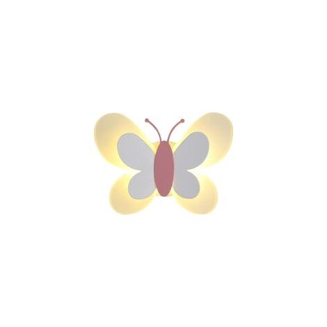 Simpatica lampada da parete a LED a forma di farfalla per interni, applique per la decorazione della cameretta dei bambini, lampada da comodino, luce notturna per interni (luce bianca calda) - Crezuo