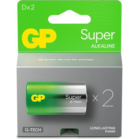 GP Super Mono (D)-Batterie Alkali-Mangan 1.5 V 2 St. (1/5)