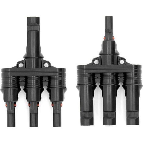 Connecteur M-C-4, Mâle/Femelle Connecteur T de panneau solaire M-C-4 Branchement PV Parallèle Clip Plug Solar Énergie Adaptateur Séparateur Coupleur Combiner (M/3F, F/3M) (1/5)
