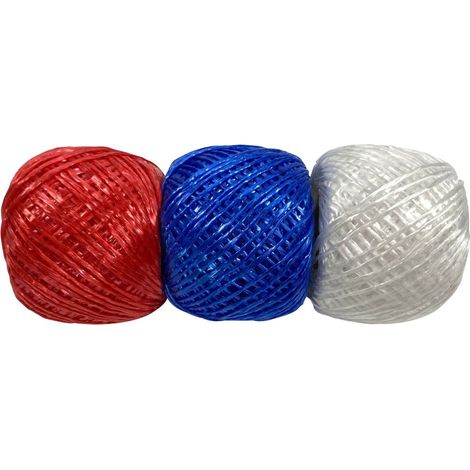 TrendLine Bindfaden-Set 50m 3-er Pack Packschnur Verpackungsfaden Polypropylen