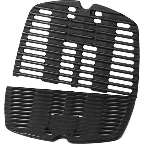 1 grille en fonte pour barbecue à gaz Weber Q100/Q1000/Q120/Q1200/Q140/Q1400, 32 cm × 21,6 cm, compatible Baby-Q et modèles 7644/7582
