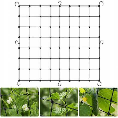 Grow Tent Net 90 x 90 cm with 8 Hooks Plant Support Trellis Garden Scrog Net for Vegetable Garden Climbing Plants Growing Tent 60 x 60 80 x 80 90 x 90 Vegetables Fruit Attachment Luggage (1/5)
