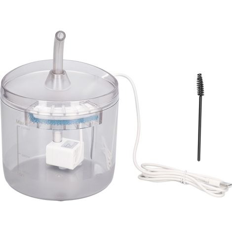 Abreuvoir automatique pour chat et chien 1.5L, silencieux et transparent, filtration circulaire avec niveau d'eau visible, distributeur d'eau pour animaux (1/5)