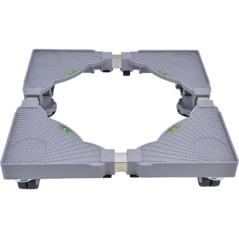 Support pour machine à laver multifonctionnel, base mobile réglable, roulettes pivotantes avec système de verrouillage (1/5)