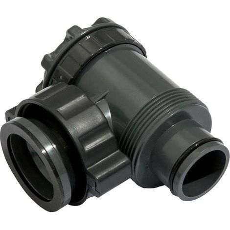 Valve de régulation de remplacement Bestway (Gris foncé) pour piscines, avec raccord de 38 mm (1/5)