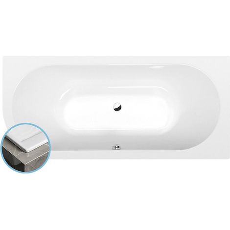 VIVA R SLIM Bain asymétrique 185x80x47cm, blanc