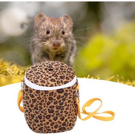 Grand sac de transport portable en peluche courte pour hamster, hérisson, cochon d'Inde ou léopard jaune, idéal pour les voyages. Sac de couchage chaud à une épaule. (1/5)