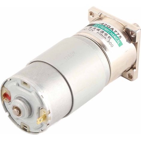 Moteur Électrique Réducteur Micro DC XD-42GA775 Couple Élevé Vitesse Réglable avec Support 300RPM 12V (1/5)