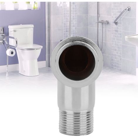 Robinet de chasse d'eau en cuivre durable G3/8" Accessoire de décoration pour toilettes domestiques (1/5)