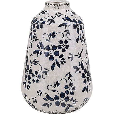 Flower Vase MARONEIA Stoneware 20 cm White (1/5)
