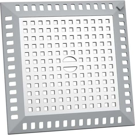 Attrape Cheveux Douche 12,3 x 12,3 cm Filtre Evier Cuisine de Carré en Acier Inoxydable Argenté Grille Evier Anti-Obstruction pour Douche de Salle de Bain, pour Salle de Bain et Cuisine (1/4)