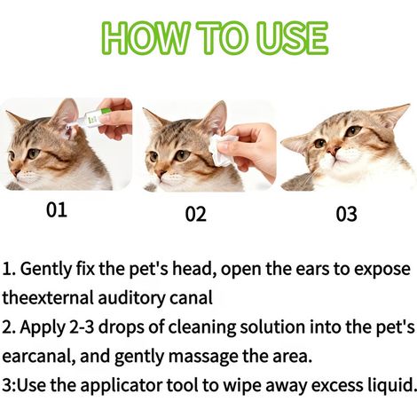 KineShineX Pet Ear Cleaner: Plant-based ingredients, flexible soft tip, gentle and comfortable cleaning. (1/4)