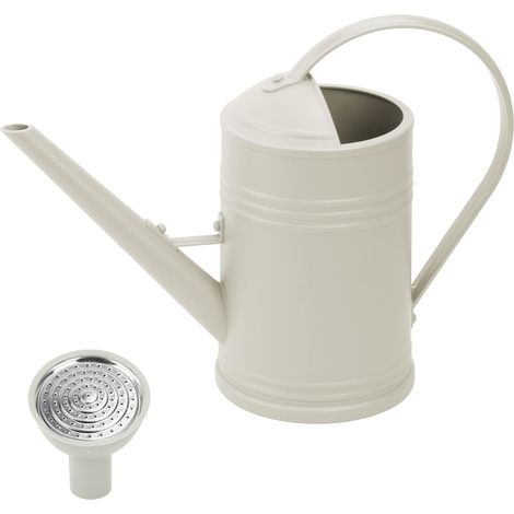 Watering of Garden, 1.8L Watering Portable, Small Watering with Nozzle Adjustable for Plants, Kettle watering in Plastic for inside and outside (Beige) (1/4)