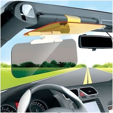 pair Pare soleil - Anti reflet - Noir - Protection solaire - Voiture - Facile à clipser (1/2)