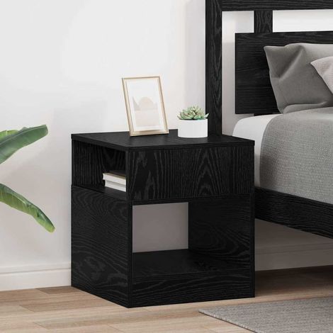 Beistelltisch 2 pcs Schwarz Eichen-Optik 40,5 x 40 x 45 cm