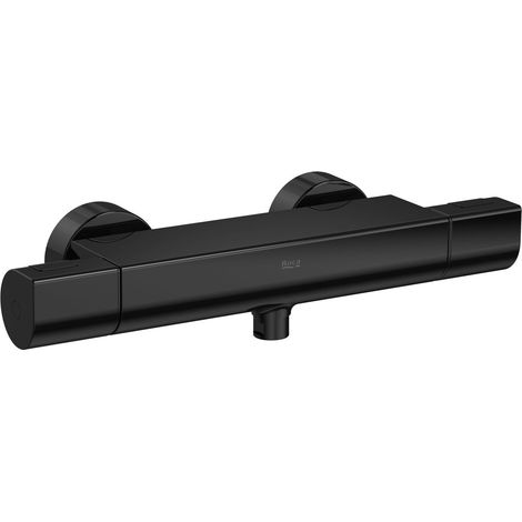 MEZCLADOR TERMOSTÁTICO EXTERIOR T-1000 PARA DUCHA NEGRO TITANIO