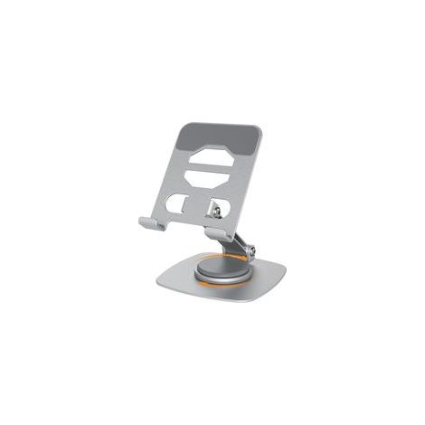 Gris,Base Stable Support Telephone Voiture, Réglable en Hauteur Support Tablette, Rotation Libre à 360° Support Telephone Bureau,Universel pour Tous Les Téléphones et Tablettes Phone Holder
