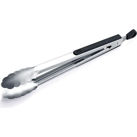 YMYNY Pince à gril de 12 pouces, pince à gril en acier inoxydable, pince à barbecue de qualité supérieure pour la cuisson, pince en métal pour viande solide, pince de cuisine verrouillable (1/5)