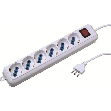 MULTIPRESA 6P BIP/SCHUKO+INTERR BIANCO FIG.4 (1/3)