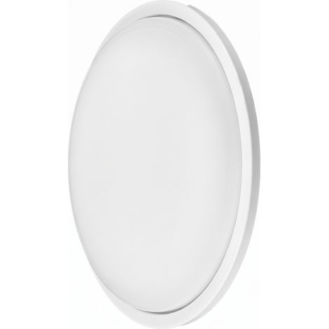 Aplique Pirineo redondo 18 W 6500 K blanco IP54 1764 lm 22x22x5,5 cm