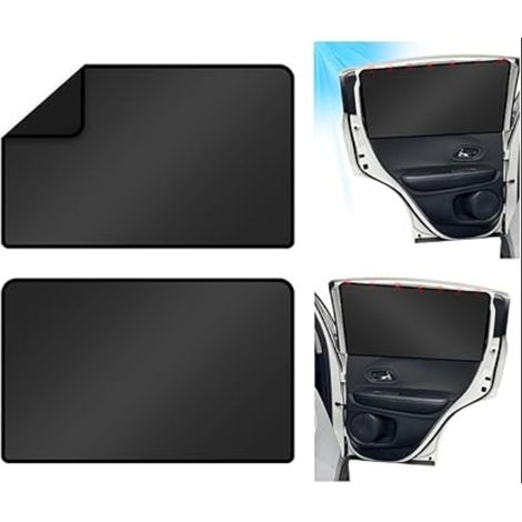 Pare Soleil Voiture Bébé Rideau de avec Aimants Animaux Fournit une Protection UV pour les Vitres Latérales Arrière Noir (1/5)