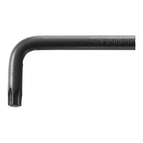 Facom – Clé mâle longue Torx T20 – Tête sphérique pour accès difficile – Angle de rotation jusqu'à 20° – Finition brunie (1/7)