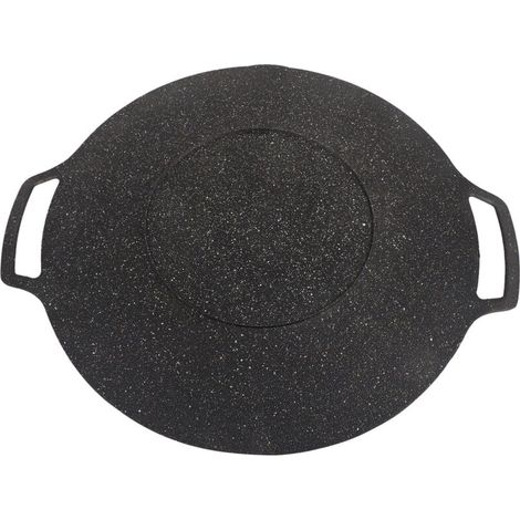 Plaque de Barbecue Coréen, Grill Antiadhésif Circulaire, Poêle à Frire pour Maison et Extérieur, Ustensiles de Barbecue (1/4)