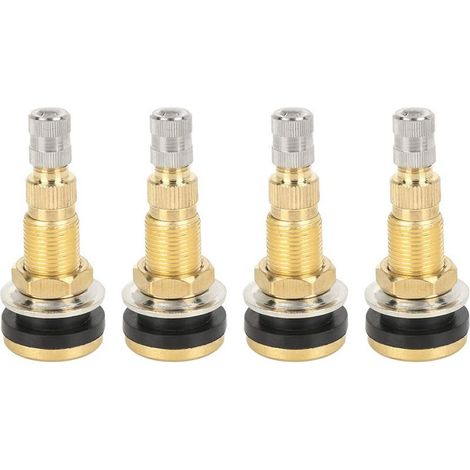 Lot de 4 tiges de Valve de Pneu TR618A pour Tracteur, Doré (1/5)
