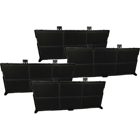 vhbw 4x Aktivkohlefilter kompatibel mit Siemens LI67SA670/05, LI67SA670/04, LI67SA670/06, LI69SA670, LI67SA671, LI69SA673 Dunstabzugshaube