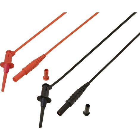 VOLTCRAFT MSL-528 Cavo di misura 1.2 m Con gancio a clip in miniatura CAT II 300 V. 1 Paio/a (1/5)