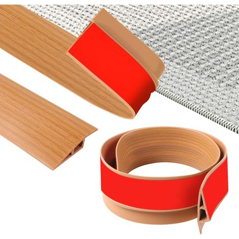 100cm PVC Barre De Seuil,Flexible Seuil De Porte Adhesif AntidéRapant, Moquette Transition de Seuil Pour RevêTement De Sol,Portes, Carrelage,Bois Largeur:7cm-Grain De Bois Jaune-A5015 (1/5)