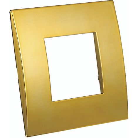 Placca Plastica Serie Venus 2P Colore Oro Lucido Compatibile Con Vimar Arke (1/3)