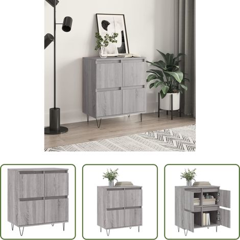 vidaXL Beistelltisch -  Sideboard Grau Sonoma 60x35x70 cm Holzwerkstoff (1/5)