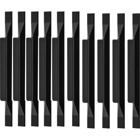 10pcs poignee de meuble noir poignée de porte noir Cuisine Armoire Porte Poignées Placard Tiroir Entraxe 192mm (1/5)