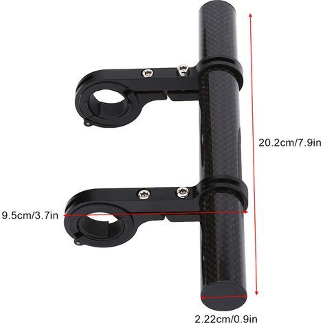 Support de vélo universel pour éclairage et accessoires - Porte-phare, lampe et compteur (Noir) (1/5)