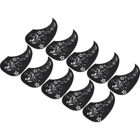 10 Protections de Rosace Guitare Acoustique en Forme de Larme, Antidérapantes et Antrayures, Design Fleuri Argenté (1/5)
