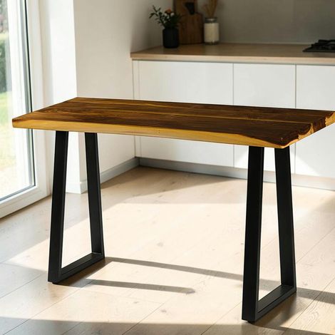 Table haute en bois de suar massif 180 cm NAUTA (1/4)