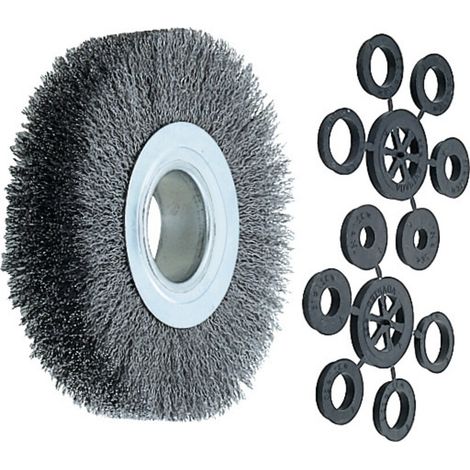Lessmann Draht-Rundbürste Stahldraht 0,30 / 0,35 mm, Bürsten-⌀xBesatzbreite: 250X30 mm (1/2)