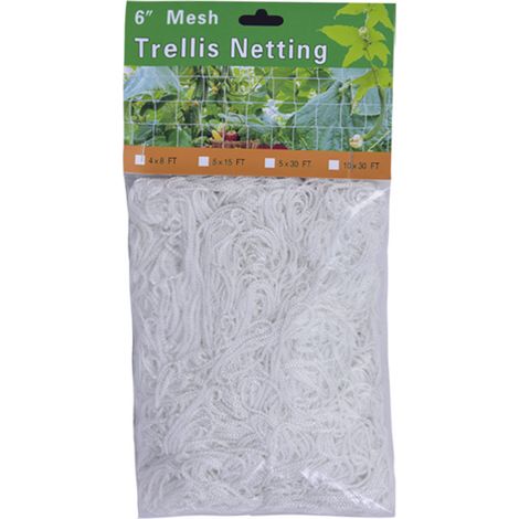 Malla de poliéster para enrejado de plantas trepadoras, malla de cultivo trenzada para frutas, vides, verduras, pepinos, guisantes, judías, hidroponía, robusta (1/5)