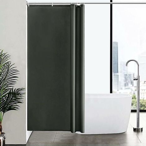 petit Rideau De Douche,gris Fonc,anti Moisissure,100 X 200cm,tissu Polyester,impermable,rideaux Baignoire Lavable En Machine (1/5)
