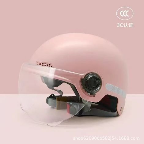 Casque de moto demi-masque vintage de style allemand avec visière, homologué adapté aux voyages et à la randonnée, tailles 55-73 cm (1/3)