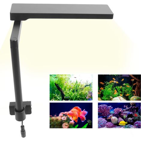 Lámpara LED inteligente para acuario con control por aplicación, temporizador, control de temperatura, luz RGB y clip de sujeción al acuario [Luz LED para acuario] + [Lámpara LED inteligente] + [Contr (1/5)