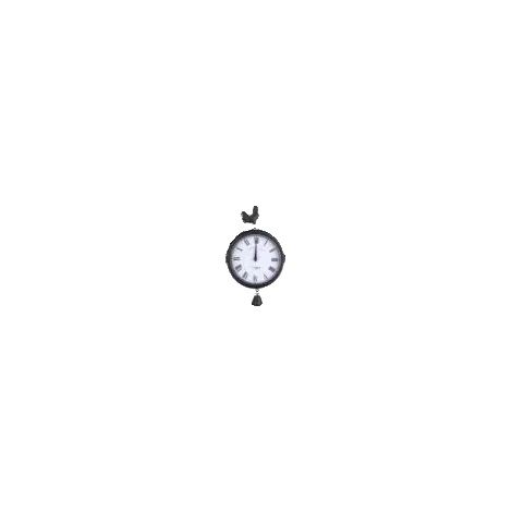 Reloj de pared, diseño retro de doble cara, mecanismo silencioso, color negro. (1/2)