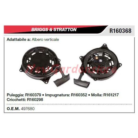 Avviamento B&S tagliaerba tosaerba rasaerba albero verticale R160368
