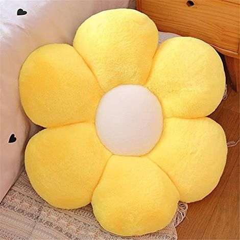 Filiyano-Coussins de chaise en forme de fleur (30x30cm, jaune B.), coussin moelleux (1/5)