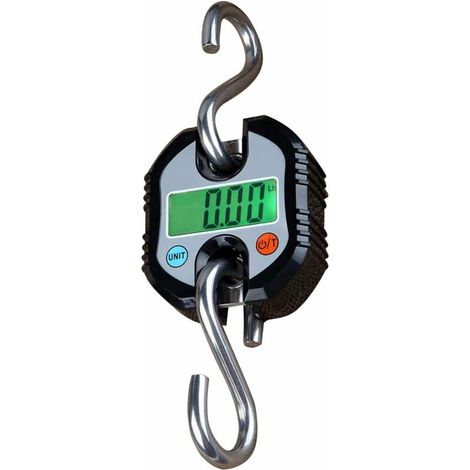 Luggage Scale, Kitchen Scale, Industrial Scale, Portable, 150kg with LCD Display for Suitcase, Fishing, Outdoor Hunting (Black) (1/5)