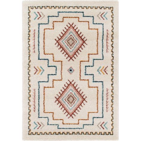 BOBOCHIC - Tapis poils longs MIRA motif berbère 120x170 (1/5)