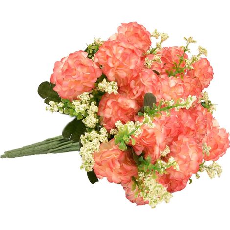 Künstlicher Dekoblumenstrauß in leuchtendem Rot (1/5)