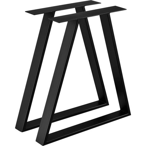 Set de 2 pieds de table triangulaires en acier 72 x 55 x 6 cm