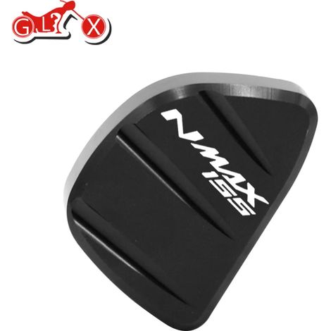 (B noir) Accessoires moto compatibles avec YAMAHA NMAX155 NMAX125 N-MAX NMAX 155 125 : extension de béquille latérale, plaque de béquille, maxpower (1/4)